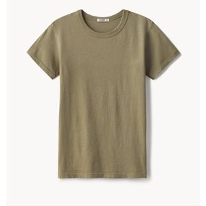 ISO buck mason pima slim crew tee in military Venice wash